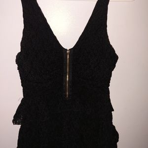 Moda lacey layered baby doll top